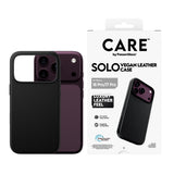 CARE by PanzerGlass Solo Vegan Leather Beskyttelsescover til iPhone 18 Pro, iPhone 17 Pro Sort Fabriksny