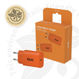Club 3D CAC-3023 30Watt Strømforsyningsadapter Orange 2 stk.