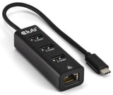 Club 3D CSV-1549 USB-C gen 1 til 3xUSB-A og RJ45 USB Hub Sort
