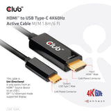 Club 3D CAC-1334 DisplayPort 1.2 til HDMI adapterkabel 1.8m Sort