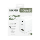 empower by PanzerGlass Turbo UK 70W GaN Adapter 2xUSB-C+USB-A