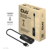 Club 3D CAC-1336 HDMI til USB-C aktiv Videoadapter med USB kabel Sort
