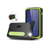 Denver PSO-10012 - Solar Powerbank - 10.000 mAh - Sort/Grøn