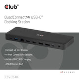 Club 3D 14-1 USB-C Quad Display Docking Station