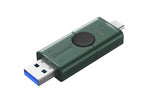 Kingston DataTraveler Duo 256GB USB 3.2 Gen 1 / USB-C USB stick Sort Grøn