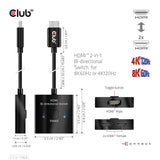 Club 3D CSV-1384 HDMI Switch 2 Porte