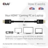 Club 3D CAC-1371 HDMI 2.1 kabel 1 m sort