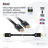 Club 3D CAC-1372 HDMI 2.1 kabel 2m sort