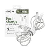 empower by PanzerGlass Racing USB-C to USB-C 2m hvid