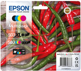 Epson 503 XL Multipack Sort Gul Cyan Magenta Blæk C13T09R94020