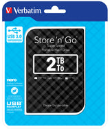 Verbatim Store 'n' Go Harddisk Portable 2TB 2.5 USB 3.0 Fabriksny