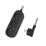 LogiLink Stikdåse 3-stik 16A Sort 1.5m
