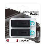 Kingston DataTraveler Exodia 64GB USB 3.2 Gen 1 USB stick Sort Blå