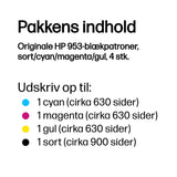 HP 953 Sort Gul Cyan Magenta Blæk 6ZC69AE