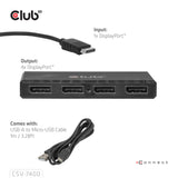 Club 3D CSV-7400 MST Hub 1x DisplayPort -> 4x DisplayPort