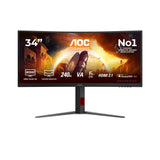 AOC Gaming CU34G4Z 34 Fast VA 3440 x 1440 (UltraWide) HDMI DisplayPort 240Hz