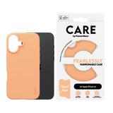 PanzerGlass CARE Fashionable Case til iPhone 16 Fersken Fabriksny