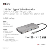 Club 3D CSV-1594 9-in-1 USB-C Gen1 Dockingstation