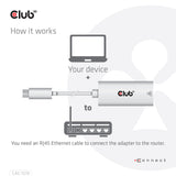Club 3D CAC-1519 USB-C 3.2 Gen1 1Gbps Netværksadapter