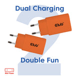 Club 3D CAC-3023 30Watt Strømforsyningsadapter Orange 2 stk.