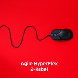 HyperX Pulsefire Haste 2 Optisk Kablet Sort