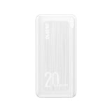 Dudao K12PQ+ Powerbank 20.000mAh – 20W Hurtigopladning Hvid | Kompakt Ekstern Batteripakke