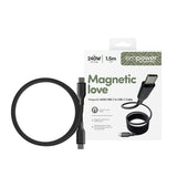 empower by PanzerGlass Magnetic USB-C to USB-C 1.5m sort