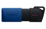 Kingston DataTraveler 64GB USB 3.2 Gen 1 USB stick Sort Blå