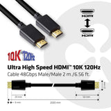 Club 3D CAC-1372 HDMI 2.1 kabel 2m sort
