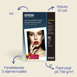 Epson Archival Matte Paper Papir A4 (210 x 297 mm) 50ark C13S041342