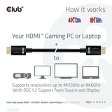 Club 3D CAC-1372 HDMI 2.1 kabel 2m sort