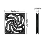 ARCTIC P14 Fan 1-pack Sort 140 mm