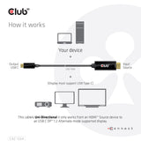 Club 3D CAC-1334 DisplayPort 1.2 til HDMI adapterkabel 1.8m Sort