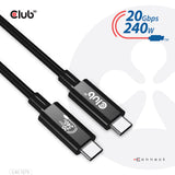 Club 3D CAC-1575 USB4 Gen2x2 USB-C kabel 2m Sort