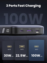Ugreen Nexode Powerbank 20000mAh Grå