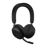 Jabra Evolve2 75 trådløst on-ear headset i sort set forfra