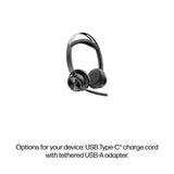 HP Poly Voyager Focus 2-M Trådløs Høretelefoner Sort