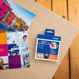Brother LC521 Value Pack Sort Gul Cyan Magenta 500 sider Blæk