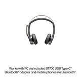 HP Poly Voyager Focus 2-M Trådløs Høretelefoner Sort