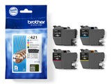 Brother LC 421 Sort Gul Cyan Magenta 200 sider Blæk