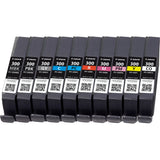 Canon PFI MBK/PBK/CO/GY/R/ /PC/PM 10 Ink Cartridge Multipack Grå Gul Cyan Magenta Rød Fotocyan Fotomagenta Chroma-optimi