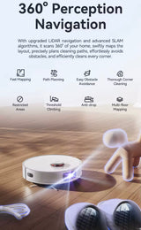 JONR P20 Pro – Robotstøvsuger med moppe - Gulvvasker med Automatisk Tømning og Tørring