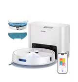 Redkey R10 Robotstøvsuger – 2-i-1 med moppefunktion – 4000Pa – LiDAR – Automatisk tømning – Sort