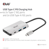 Club 3D CSV-1543 USB-C Hub 4 porte Grå