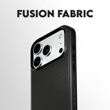 CARE by PanzerGlass Fusion Fabric Case Beskyttelsescover til iPhone 18 Pro Max, iPhone 17 Pro Max Sort Fabriksny
