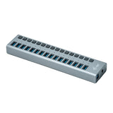 i-Tec USB 3.0 Charging HUB 16 port + Power Adapter 90 W Grå
