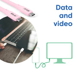 Club 3D USB4 USB Type-C kabel 2m Pink Fabriksny