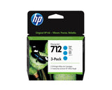 HP 712 Cyan Blæk 3ED77A