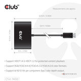 Club 3D CSV-7400 MST Hub 1x DisplayPort -> 4x DisplayPort