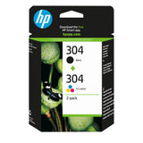 HP 304 Farve (cyan, magenta, gul) Pigmenteret sort Blæk 3JB05AE